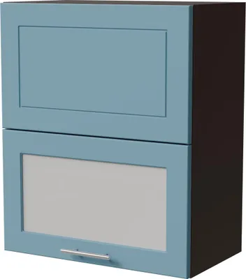 Produktbild von Küchenklapphängeschrank BARI 60cm Hochfaltklappe Glas Farbe wählbar BA-W8BS/60-AV RAL 5024 pastellblau matt lava