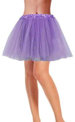 Immagine prodotto di Gonna a balze in tulle, adatta a donne, adolescenti e adulti, realizzata in tessuto elasticizzato, modello corto