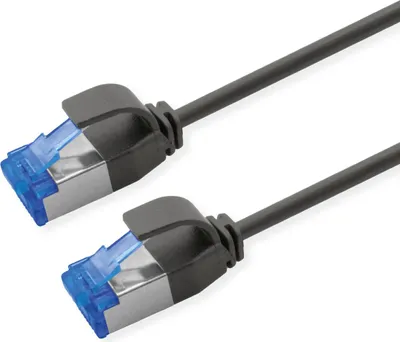 Produktbild von ROLINE Patchkabel Cat.6A (Class EA) S/FTP (PiMF), LSOH, PoE, schwarz, 7 m