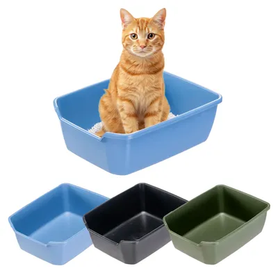 Image de Litière pour chat Ferplast avec rebord surélevé, ouverte, facile à nettoyer