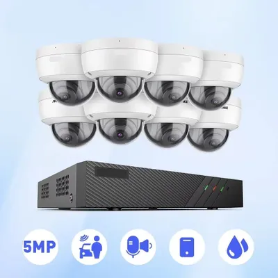 Obrázok produktu pre Bezpečnostný systém – Kamerový dohľad – Monitorovacia kamera – Súprava pre monitorovanie – NVR rekordér – 8 kamier, 5 MP