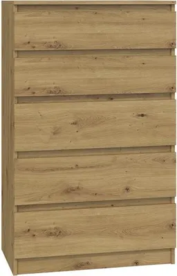 Produktbild von Hochkommode Wolfgang mit 5 Schubladen 70 cm Artisan-Eiche