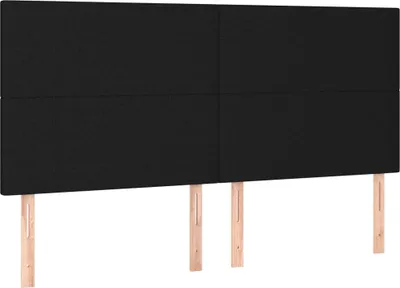 Produktbild von vidaXL Kopfteil Schwarz 160 x 5 x 118/128 cm Stoff