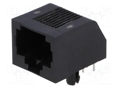 Immagine prodotto di 1 connettore RJ45, piedini: 8, sistema: 8p8c, per montaggio a traversa, codice: 5555164-1, connettore RJ