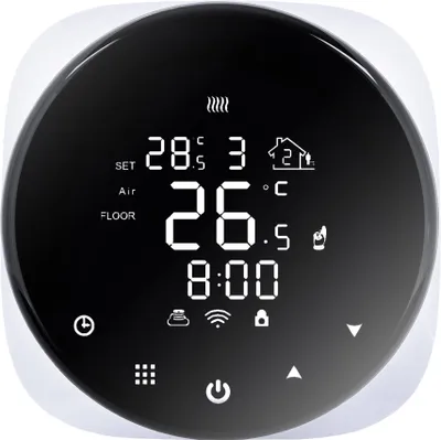Zdjęcie produktu dla Termostat WLAN czarny, 16 A, okrągły, model 001