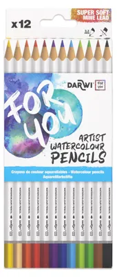 Image de Darwi DFY Set de crayons de couleur aquarellables 12 pcs
