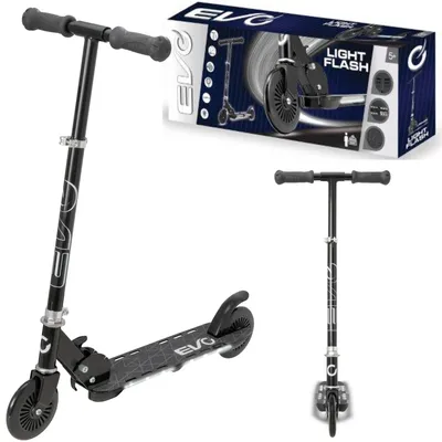 Produktbild von EVO Folding Adjustable Two-wheeled Children's Scooter Light Flash Black Luminous Platform