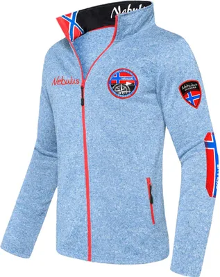 Zdjęcie produktu dla Kurtka polarowa Nebulus FLENN men, ciepła kurtka polarowa, z długim zamkiem błyskawicznym, P4633 - men, malibou blue, S