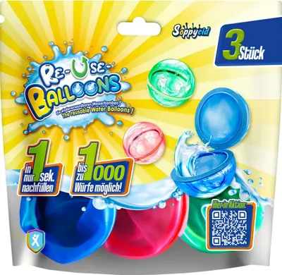 Produktbild von XTREM TOYS & SPORTS Re-Use-Balloons, 3er Set