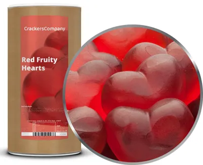 Produktbild von CrackersCompany Frucht-Herzen (Red Fruity Hearts), Membrandose 1,05 kg