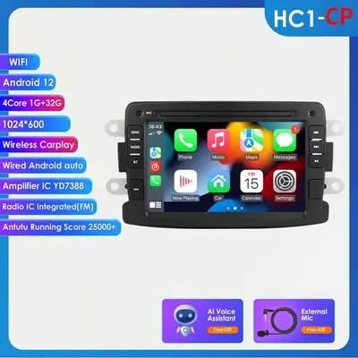 Obrázok produktu pre Renault Logan Dacia Duster Sandero Captur Lada Xray 2 Android 12 Auto-Multimedia-Player, Carplay, Bluetooth GPS.