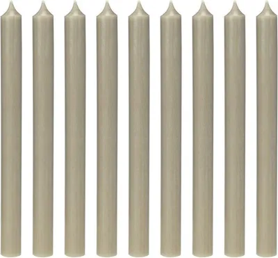 Produktbild von Cactula Lange Tischkerzen 28 cm Taupe – 18er-Set – 10 Stunden Brenndauer