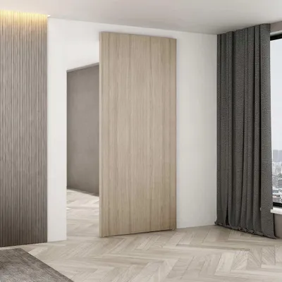 Immagine prodotto di Sistema di porte scorrevoli invisibili con chiusura ammortizzata - Set di montaggio elegante e invisibile