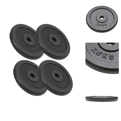 Produktbild von vidaXL Hantelscheiben 4 Stk. 4x7,5 kg Gusseisen -  Hanteln & Gewichte