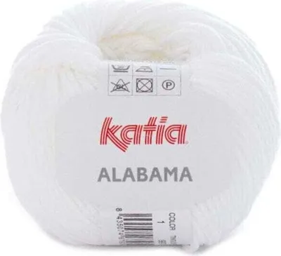 Image de Katia Alabama 1 White - Fil à tricoter