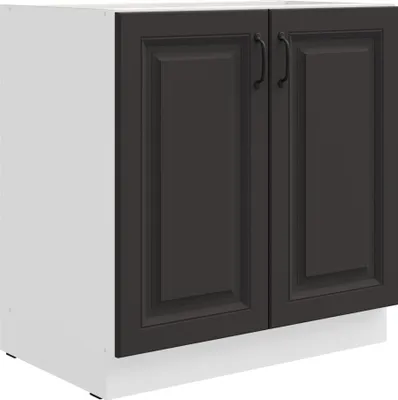 Produktbild von Unterschrank 80 cm Stilo Grau + Weiss Küchenzeile Küchenblock Küche Einbauküche