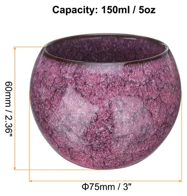 Produktbild von Handgefertigte Teeschalen 150ml / 5oz Brennwechsel Chinesische Japanische Teetasse Keramik Gong Fu Teeset fš¹r Bš¹ro Zuhause Geschenke, Pink
