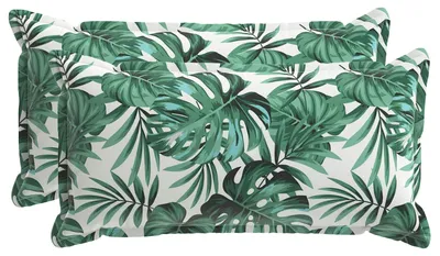 Imagen del producto de vidaXL Fundas de cojín, 2 unidades, diseño de hojas, 40 x 80 cm, poliéster