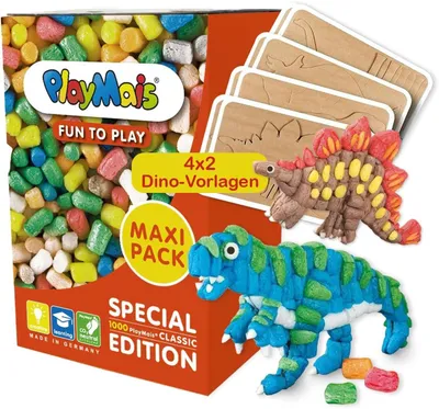 Immagine prodotto di Playmais Fun to Play MAXI PACK Giocattolo per lo sviluppo motorio 3 in 1, 1000 pezzi, 8 modelli, dai 3 anni in su