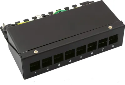 Produktbild von VALUE Keystone-Modulträger, 8-Port, schwarz