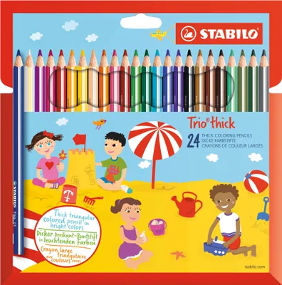 Zdjęcie produktu dla STABILO 203/2-24 Farbstift Trio dick 24ST(S)