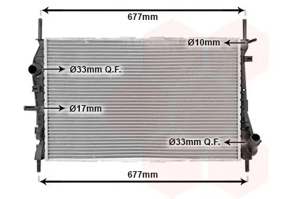 Produktbild von VAN WEZEL 18002376 Kühler Wasserkühler Motorkühler für FORD MONDEO III Kombi (BWY) MONDEO III (B5Y) MONDEO III Stufenheck (B4Y)