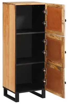 Image de vidaXL Highboard avec rangement Marron 90 x 33 x 75 cm Bois massif de manguier