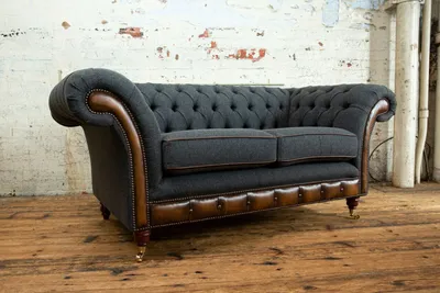 Produktbild von Luxus Chesterfield Sofa Couch Polster Sitz Couchen Sofas Textil Schwarz Original