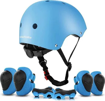 Produktbild von Famanu Skateboard Helm Schutzset 7 in 1 - Kindergröße