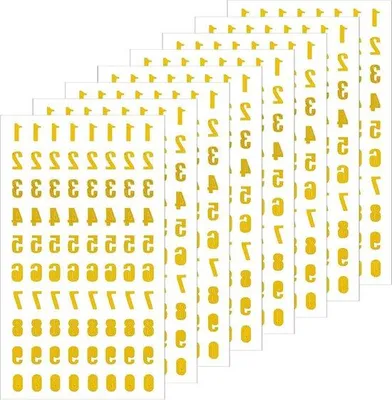 Immagine prodotto di Adesivi numerici glitterati, 8 fogli, autoadesivi, formato mini - Idee regalo, progetti fai da te, artigianato.