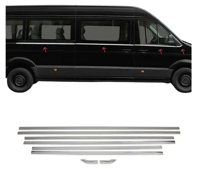 Obrázek produktu pro Okenní lišty pro VW Crafter 2017-2025 L2 rozvor nerezová ocel 8ks