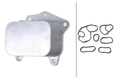Immagine prodotto di Radiatore di raffreddamento dell'olio, raffreddati a liquido, con guarnizioni HELLA, adatti, tra gli altri, per PEUGEOT PARTNER