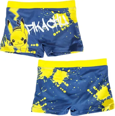 Produktbild von Pokemon Pikachu Kinder Badehose Badeshorts Shorts Schwimmhose – Blau / 152
