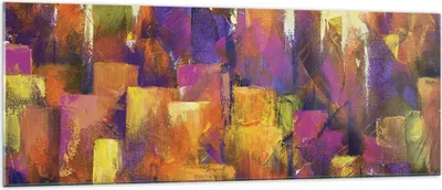 Produktbild von Bilder auf glas - Einteilig - Abstraktion Stadt Wolkenkratzer - 140x50cm - Glasbilder - Wandbilder - Bilder - Wanddekoration aus Glas - Glas Bilder - Wandbild auf Glas - GAB140x50-4294