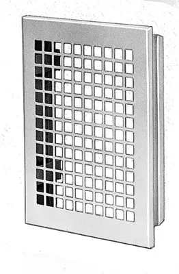 Produktbild von UPMANN Lüftungsgitter Stahlblech 10x10cm Einbaurahmen/FD/RAL9016 - 56252