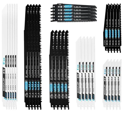 Produktbild von Säbelsägeblätter Set 35 Stück CRV & BIM für Holz/Metall inkl. Box