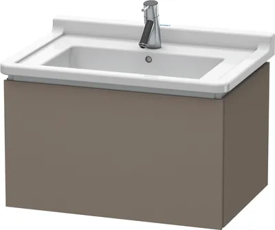 Produktbild von Waschtischunterbau L-CUBE 469x670x408mm flannel grey seidenmatt flannel grey seidenmatt