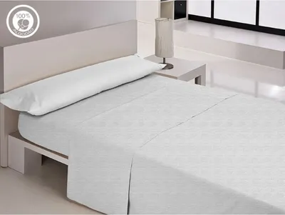 Immagine prodotto di Copricuscino Happy Home LISOS Cotone Bianco Misura doppia 144 fili