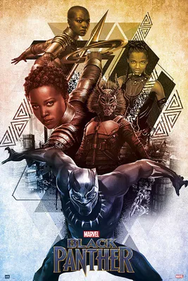 Obrázek produktu pro Black Panther - Characters - Film Cinema Poster Print - Velikost 61x91,5 cm