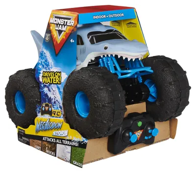 Produktbild von Monster Jam Megalodon Storm (hellblau, 1:15)