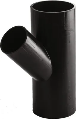 Produktbild von PEHD T-Stück 200x160/45 S12.5, schwarz, QS (Quick Stream)