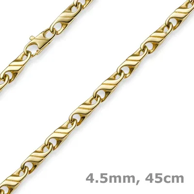 4-5mm-Viktoriakette-585-Gelbgold-45cm
