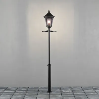 Produktbild von Konstsmide Virgo Standleuchte schwarz lackiertes Aluminium, rauchfarbenes Acrylglas, Hand EU 583-750