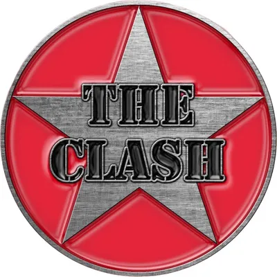 Obrázok produktu pre The Clash - Military - odznak, kovové logo RO8431 (jedna veľkosť) (červená/sivá/čierna)