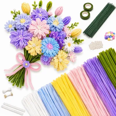 500 Bastellepeln in 6 Farben – Kreativset für Blumen