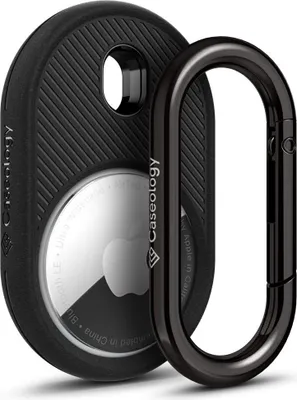 Productafbeelding van CASEOLOGY VAULT, hoesje voor Apple AirTag, mat zwart