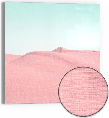 Produktbild von DEQORI Hybrid Leinwand Bild 30x30 cm 'Rosige Stille' Wandbild Glas flach modern