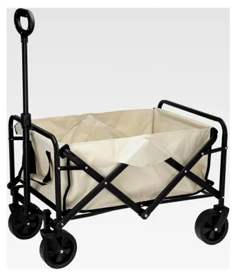 Produktbild von Faltbarer Bollerwagen Transportwagen Handwagen Gartenwagen mit stabilem Stahlrahmen bis 50kg