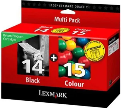 Produktbild von Lexmark 14/15 Tintenpatrone 80D2979 Schwarz/Color für Lexmark X2600/X2650