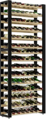 Produktbild von Lenmar Serie RW Weinregal aus Holz für Flaschen, LOFT 105, 204 x 84 x 27, 15 liegen, für 105 Flaschen, Wein,Flaschenregal,Kellerregal, Regale,Flaschen